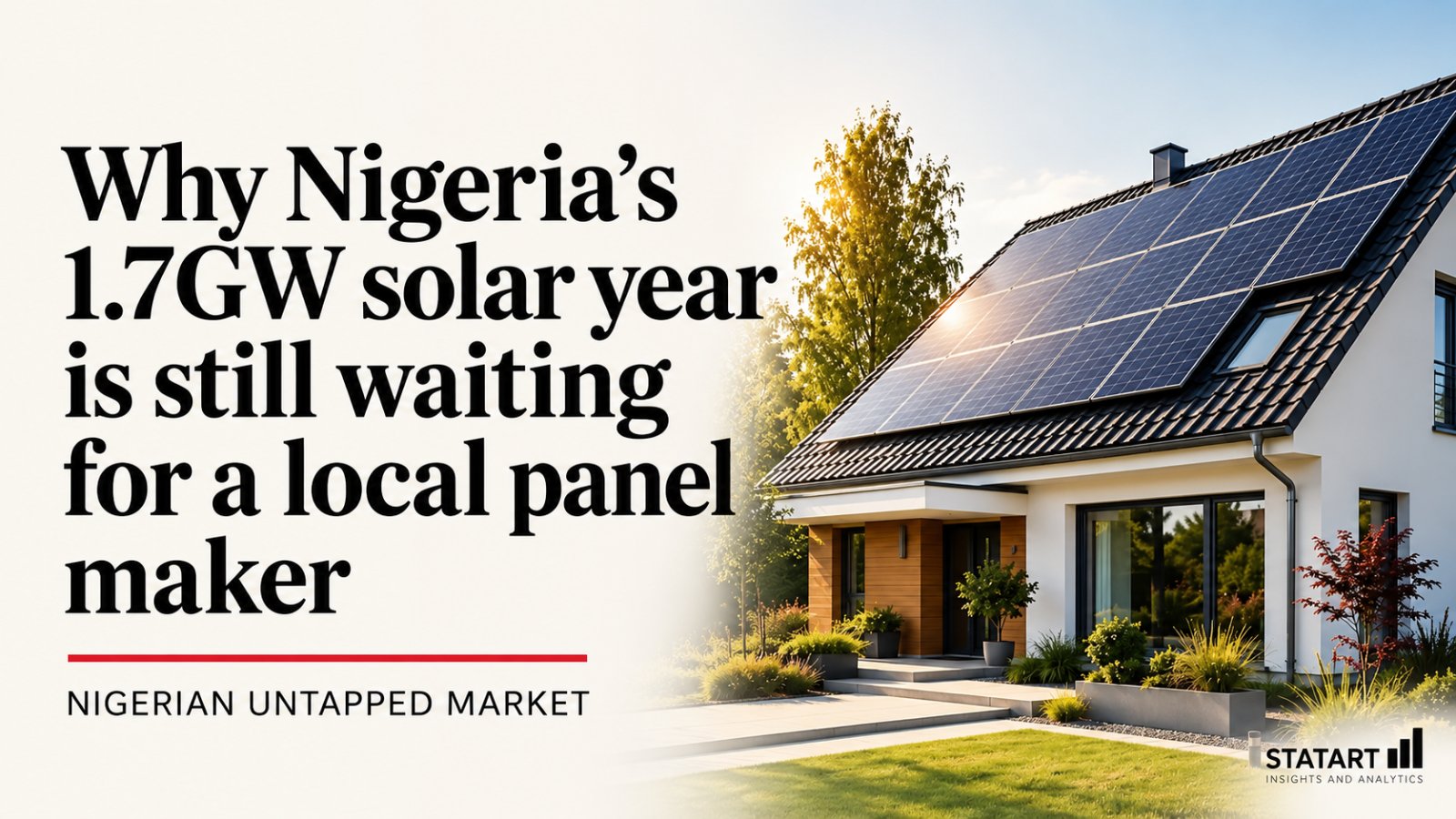 Rooftop solar panels on a Nigerian building